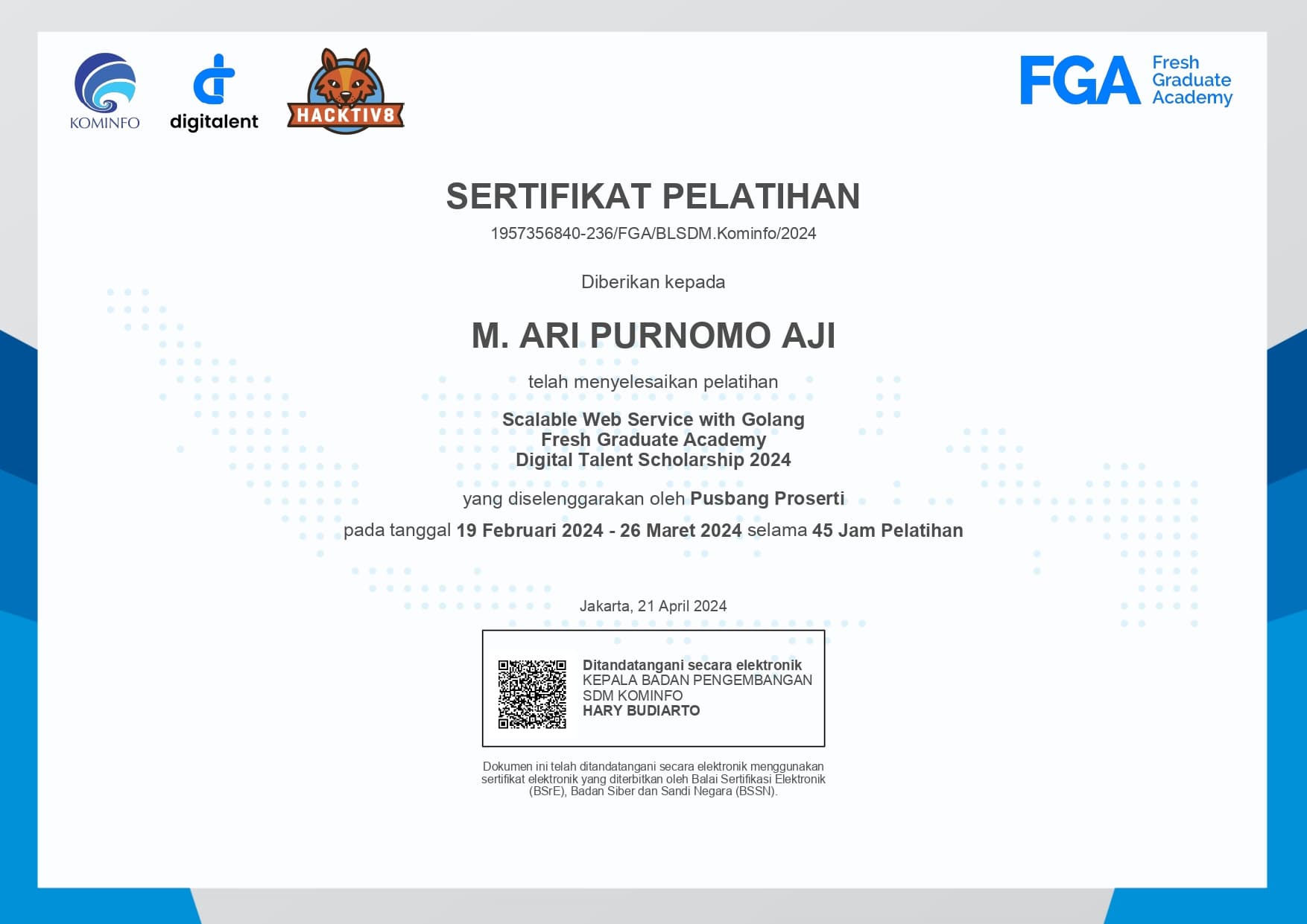 Scalable Web Service with Golang - Fresh Graduate Academy KOMINFO